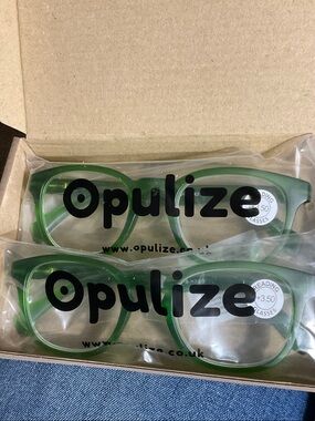 Green Round Reading Glasses +3.50